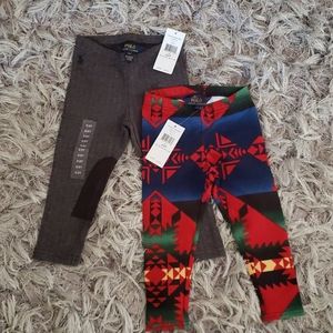 Lot of (2) polo Ralph Lauren 2t leggings